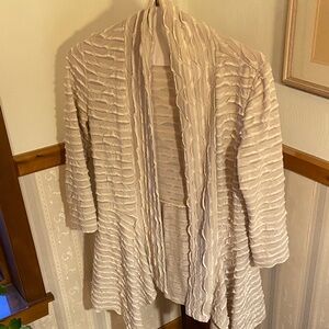 Frank Lyman Design Cream Textured Cardigan